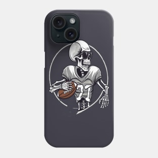 Halloween Skeleton Playing Football Phone Case