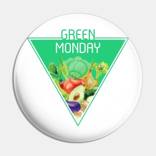 The optimal food triangle - Green Monday Pin