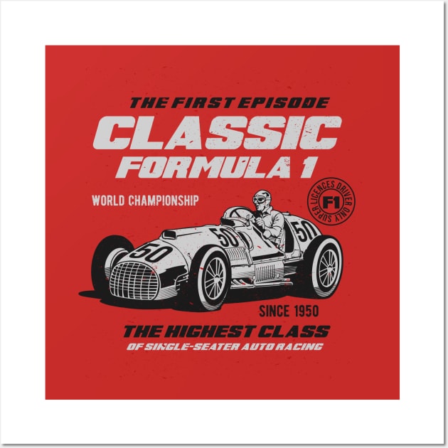 f1 car racing illutration | Poster