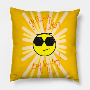 The Hot Sun - Typographical Design Pillow