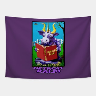 PURPLE BULL MONSTER BUROSUKINO! - art from my Detroit Little Library Tapestry