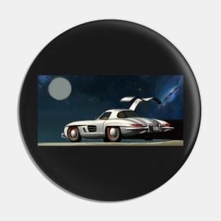 Mercedes Benz 300 SL in space Pin