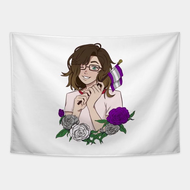 Gray Asexual Pride Tapestry by saltuurn