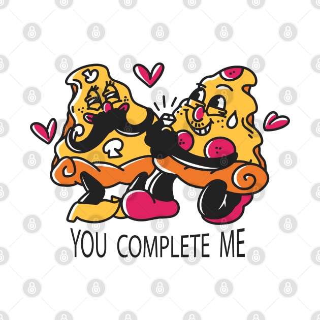 Cartoon Pizza Food Valentines Day by MARCHY