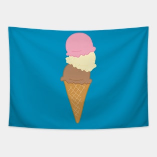 Triple Scoop Ice Cream Cone Tapestry