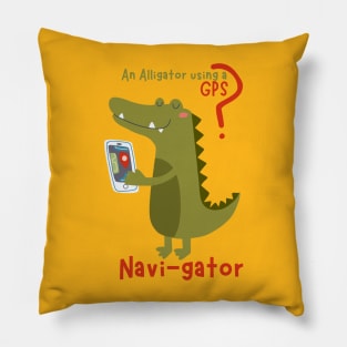 Alligator Crocodile Funny Shirt Design Pillow