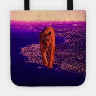 Orange Tiger walk Tote