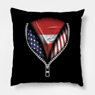 Latvian Flag  Latvia Flag American Flag Zip Down - Gift for Latvian From Latvia Pillow