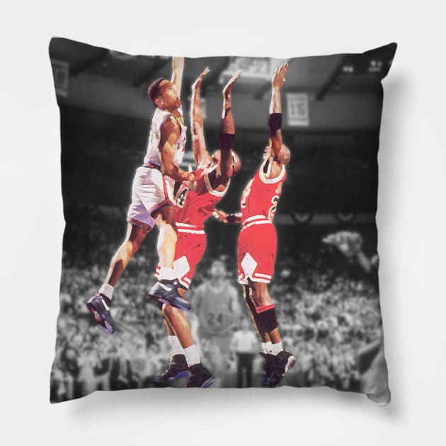 The Dunk: Starks with background Pillow by The Knicks Wall