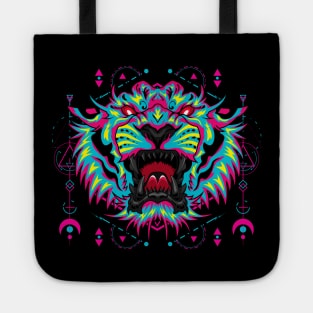 tiger head classic popart Tote