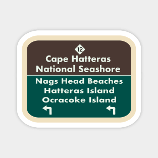 Cape Hatteras Road Sign Magnet