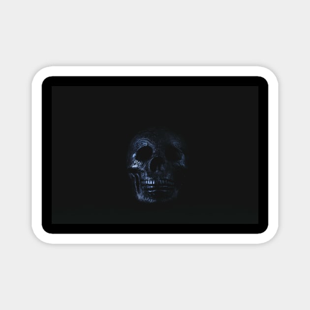 Black Skull Magnet by NoMonkeyB