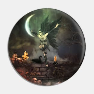 Wonderful dark angel in the dark night Pin