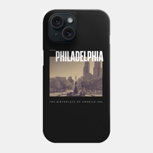 Philadelphia cityscape Phone Case
