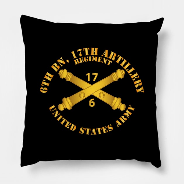 6th Bn 17th Field Artillery Regt - w Arty Branch Pillow by twix123844