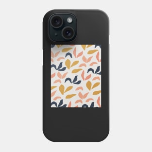 Abstract plant leaves mid century art Phone Case