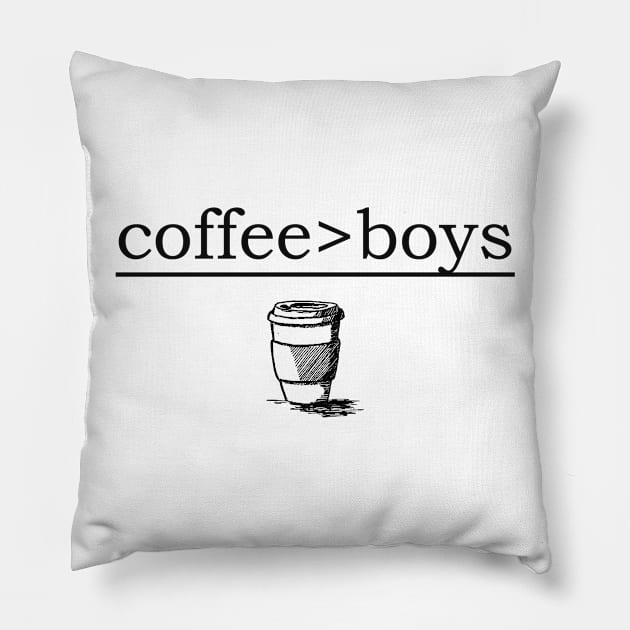 No. 2 Coffee Over Boys Ed. 1 Pillow by ymx3k00