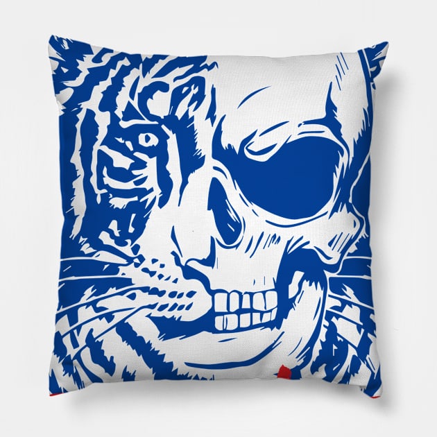 skull tiger Pillow by garudadua