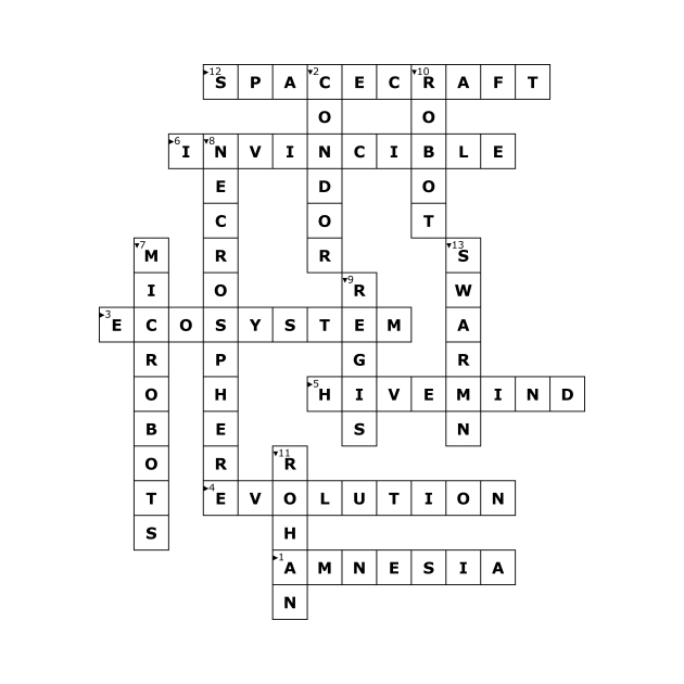 (1964TI) Crossword pattern with words from a famous 1964 science fiction book by a Polish author. by ScienceFictionKirwee