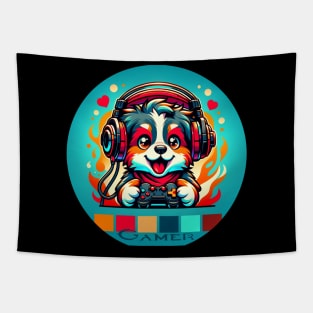 Adorable Puppy Gamer Tapestry