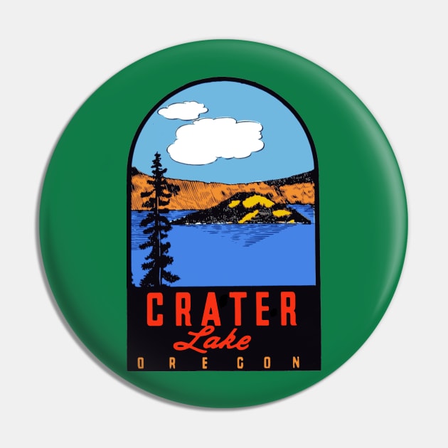 Crater Lake Pin by Midcenturydave