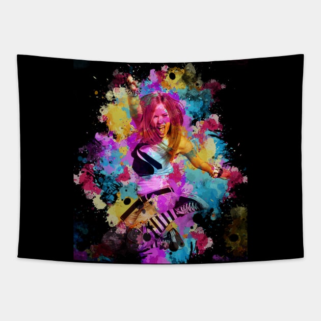 Avril Lavigne ~ Watercolor Illustration Tapestry by Punyaomyule