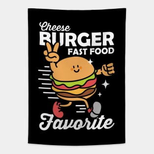 Cheese Burger Fast Food Favorite Tapestry