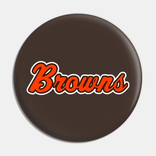 Browns Football Script Pin