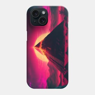 Synthwave Retrowave Aesthetic Pyramid Phone Case