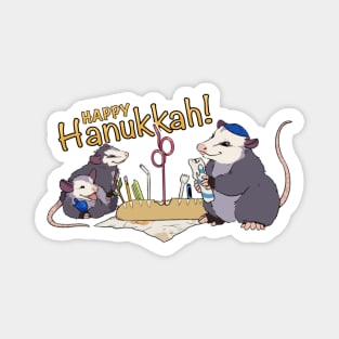 Hanukkah possums Magnet