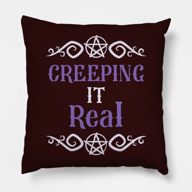 Creeping it Real | Halloween 2023 Pillow by Soulfully Sassy