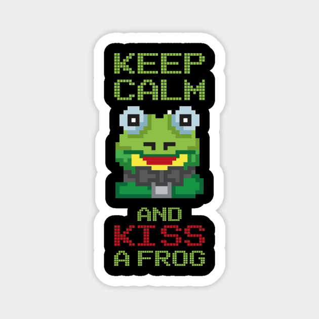 Keep Calm and Kiss a Frog Kiss the Frog Magnet by melostore