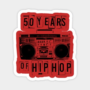 Retro 50 Years of Hip Hop Magnet