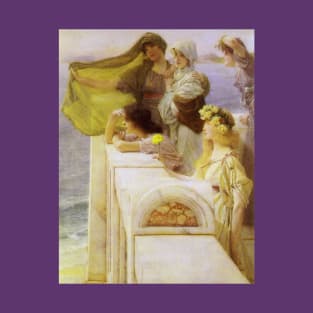 At Aphrodite's Cradle by Sir Lawrence Alma-Tadema T-Shirt