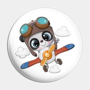 Panda pilot on a plane Pin