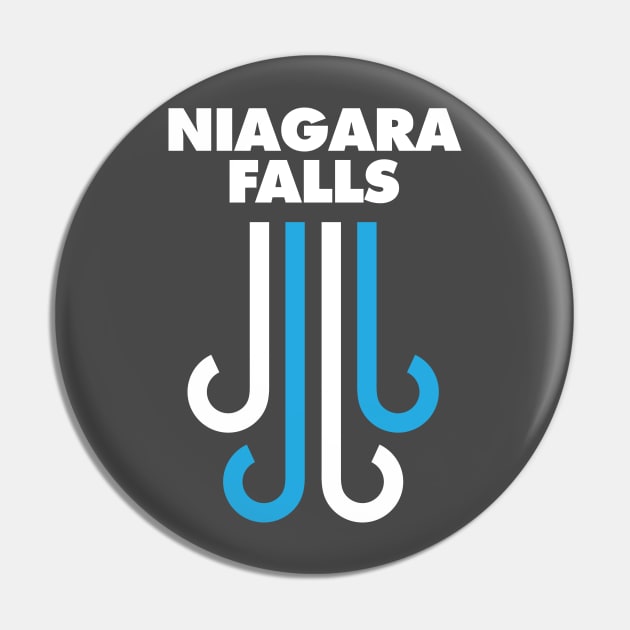 Niagara Falls Retro Design Pin by PodDesignShop