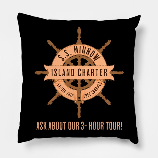 S.S. Minnow Tour - Gilligans Island Pillow by Bellinna