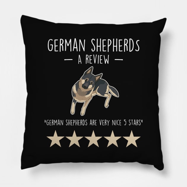 German Shepherd Review Pillow by Psitta