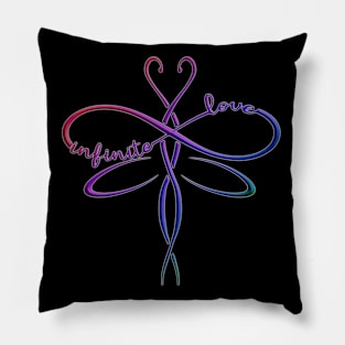 Infinite Love Dragonfly Pillow