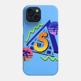 Initial Letter S - 80s Synth Phone Case