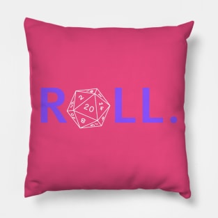 Roll. RPG Shirt Purple and White Pillow