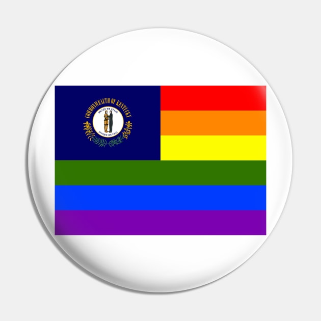 Rainbow Flag Kentucky Pin by Mollie