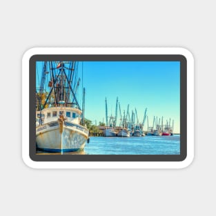 Darien Shrimp Boats Magnet