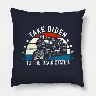 Take Biden to the train station Pillow