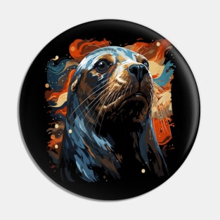 Patriotic Sea Lion Pin