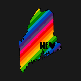 USA States: Maine (rainbow) T-Shirt