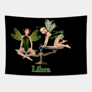 Libra woman girl fairy faerie elf scales Tapestry