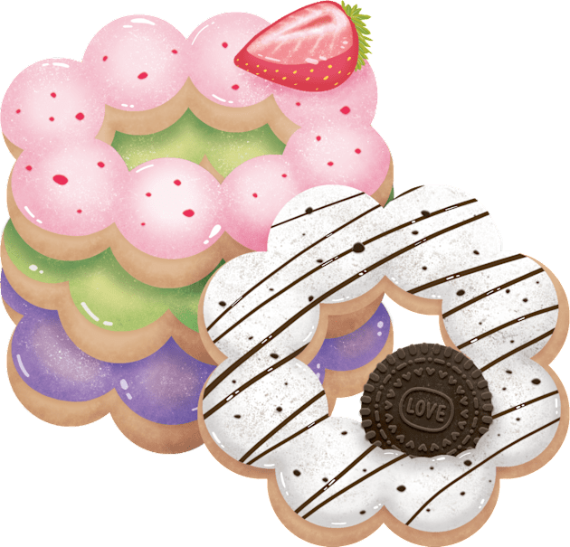 Sweet Mochi Donuts Kids T-Shirt by Maggieful Designs