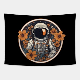 Astronaut in flowers Tapestry