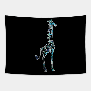 Funny giraffe colorful tshirt Tapestry